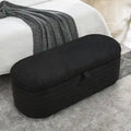 45.5 L Upholstered Fabric Storage Bench Ottoman