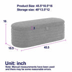 45.5 L Upholstered Fabric Storage Bench Ottoman