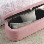 45.5 L Upholstered Fabric Storage Bench Ottoman