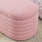 45.5 L Upholstered Fabric Storage Bench Ottoman