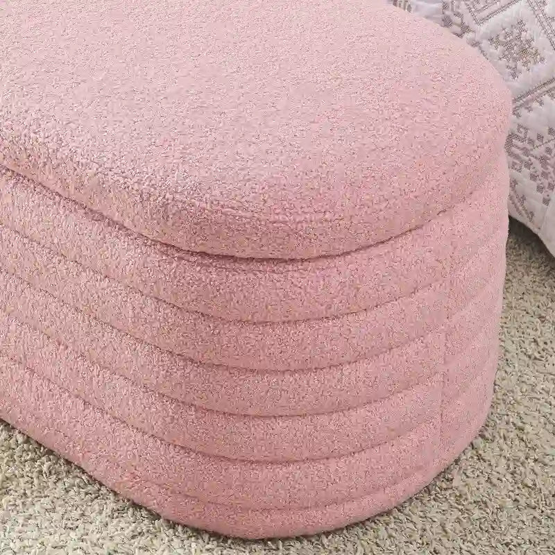 45.5 L Upholstered Fabric Storage Bench Ottoman
