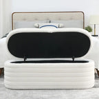 45.5 L Upholstered Fabric Storage Bench Ottoman