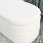 45.5 L Upholstered Fabric Storage Bench Ottoman