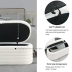45.5 L Upholstered Fabric Storage Bench Ottoman