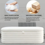 45.5 L Upholstered Fabric Storage Bench Ottoman