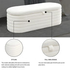 45.5 L Upholstered Fabric Storage Bench Ottoman