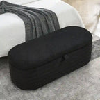 45.5 L Upholstered Fabric Storage Bench Ottoman