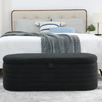45.5 L Upholstered Fabric Storage Bench Ottoman