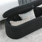 45.5 L Upholstered Fabric Storage Bench Ottoman