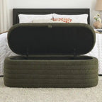 45.5 L Upholstered Fabric Storage Bench Ottoman