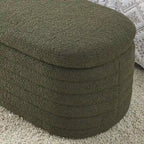 45.5 L Upholstered Fabric Storage Bench Ottoman