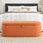 45.5 L Upholstered Fabric Storage Bench Ottoman