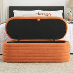 45.5 L Upholstered Fabric Storage Bench Ottoman