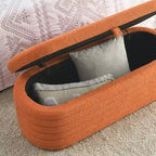 45.5 L Upholstered Fabric Storage Bench Ottoman