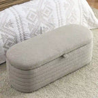 45.5 L Upholstered Fabric Storage Bench Ottoman