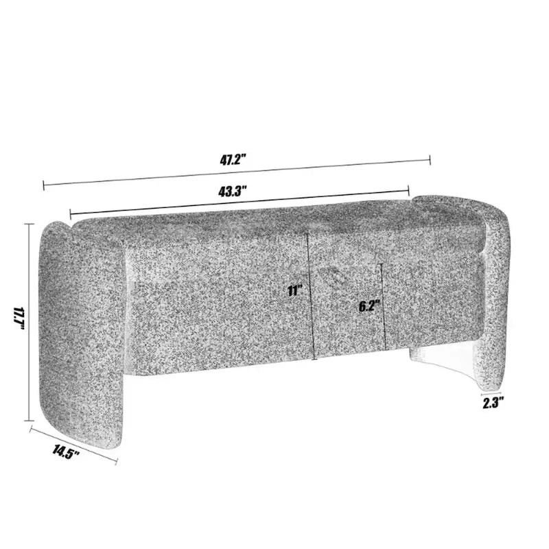 GEITIN Storage Bench with Large Storage Space
