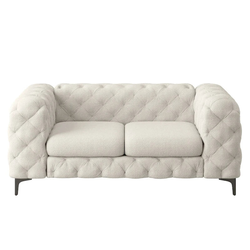 Corvus Chesterfield Aosta Tufted Velvet Loveseat