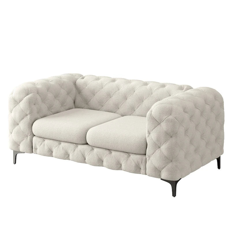 Corvus Chesterfield Aosta Tufted Velvet Loveseat