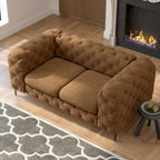 Corvus Chesterfield Aosta Tufted Velvet Loveseat