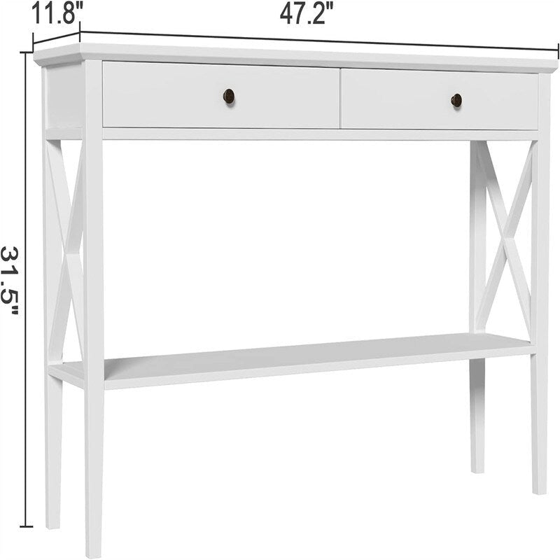 47  Console Table with Drawers - 11.81 D x 47.24 W x 31.5 H