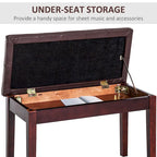 Faux Leather Button Tufted Bench with Storage and Wooden Frame