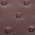 Faux Leather Button Tufted Bench with Storage and Wooden Frame