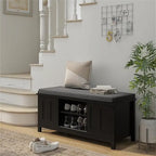 Shoe Bench Storage Ottoman with Sliding Doors - 15.75 D x 44 W x 19.75 H