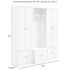 Crosley Harper 3Pc Entryway Set - 16.38 x66 x74