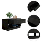 Storage Bench Beji, Lower Shelf, Two Drawers, Light Oak Finish,High quality and durable