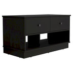 Storage Bench Beji, Lower Shelf, Two Drawers, Light Oak Finish,High quality and durable