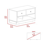Storage Bench Beji, Lower Shelf, Two Drawers, Light Oak Finish,High quality and durable