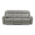 Roundhill Furniture Wesley Transitional Manual Reclining Sofa, Gray