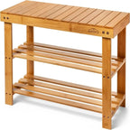 3 Tier Shoe Rack Small Bench - 11 D x 27.6 W x 17.7 H