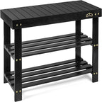 3 Tier Shoe Rack Small Bench - 11 D x 27.6 W x 17.7 H