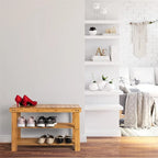 3 Tier Shoe Rack Small Bench - 11 D x 27.6 W x 17.7 H