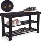 3 Tier Shoe Rack Small Bench - 11 D x 27.6 W x 17.7 H