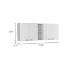 Portofino 150 Wall Cabinet, Double Door, Two External Shelves, Two Interior Shelves