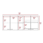 Portofino 150 Wall Cabinet, Double Door, Two External Shelves, Two Interior Shelves