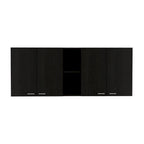 Portofino 150 Wall Cabinet, Double Door, Two External Shelves, Two Interior Shelves