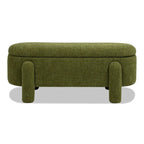 Hugo 49  Boucle Fully Upholstered Oval Storage Bench