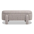 Hugo 49  Boucle Fully Upholstered Oval Storage Bench