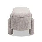 Hugo 49  Boucle Fully Upholstered Oval Storage Bench