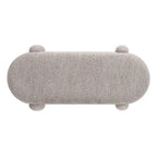 Hugo 49  Boucle Fully Upholstered Oval Storage Bench
