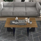 47  Contemporary Wood Rectangular Coffee Table