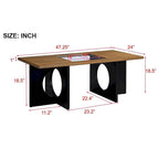 47  Contemporary Wood Rectangular Coffee Table