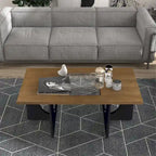 47  Contemporary Wood Rectangular Coffee Table