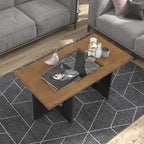 47  Contemporary Wood Rectangular Coffee Table