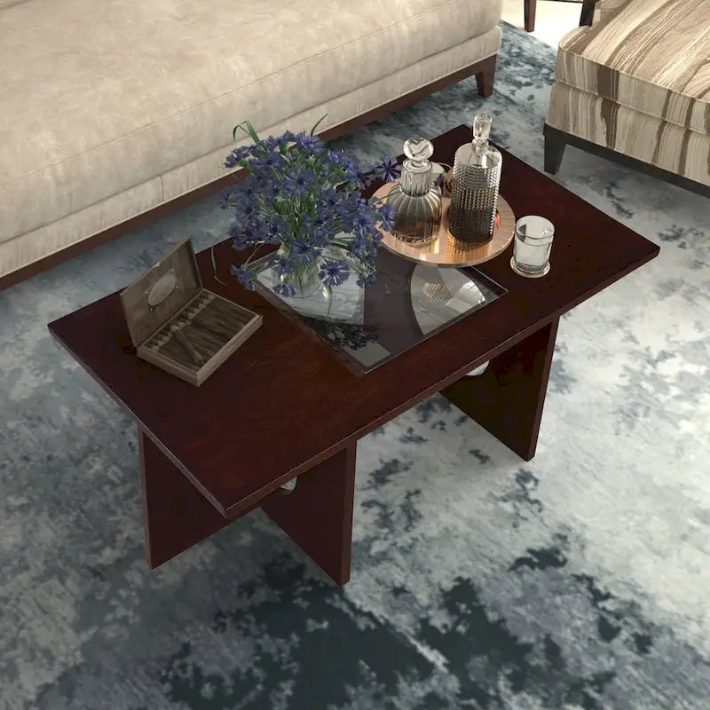 47  Contemporary Wood Rectangular Coffee Table