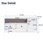 TV Stand Console Table RGB LED Light Cabinet Open Media Storage Gaming Entertainment Center - 47.24  L x 15.74  W x 20.47  H