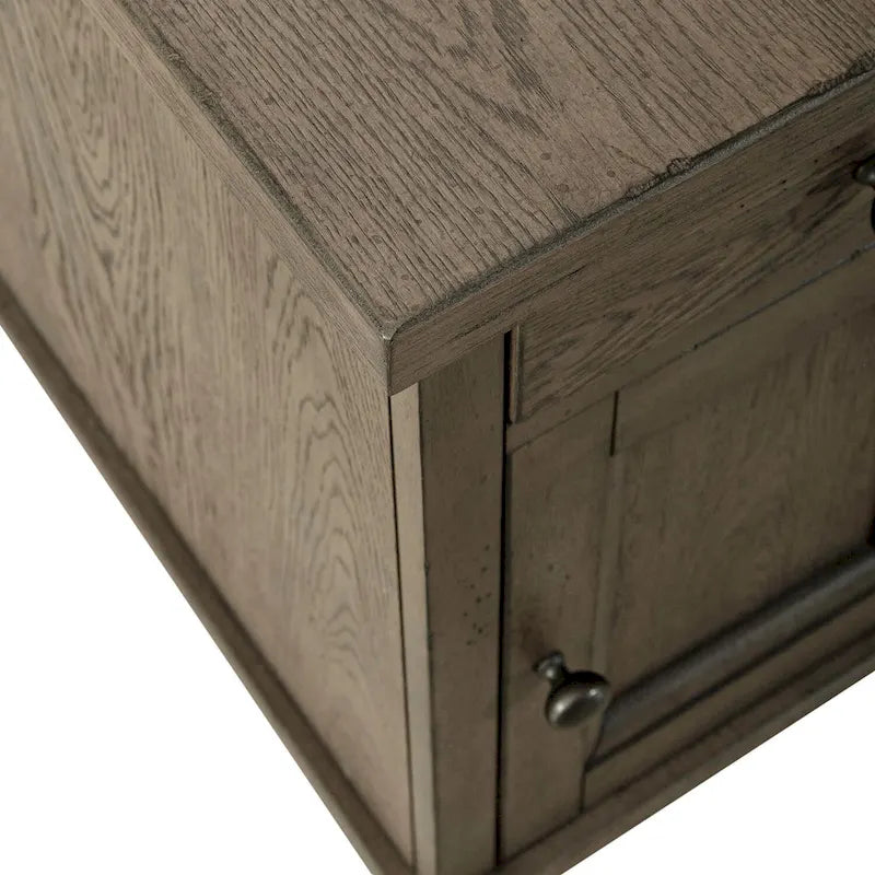 Americana Farmhouse Dusty Taupe Chairside Table